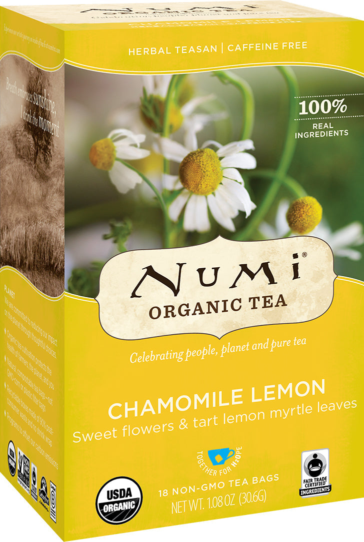 Numi Chamomile Lemon Herbal Tea; 18 Count; 6 Per Case - High Mart Wholesale