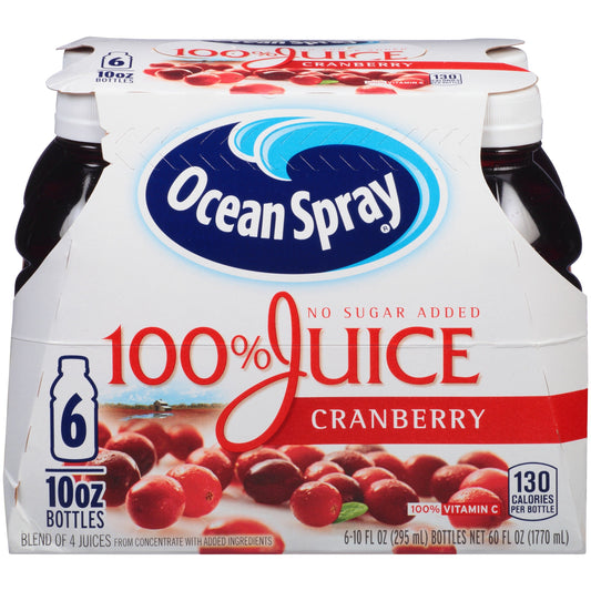 Ocean Spray 100% Cranberry Juice; 60 Fluid Ounces; 4 Per Case