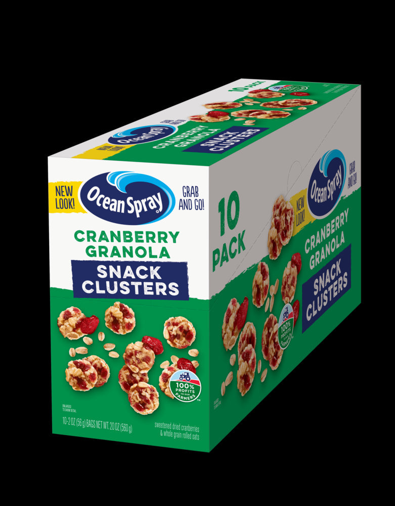 Ocean Spray Craisins Fruit Clusters Cranberry Granola; 2 Ounce; 10 Per Box; 4 Per Case