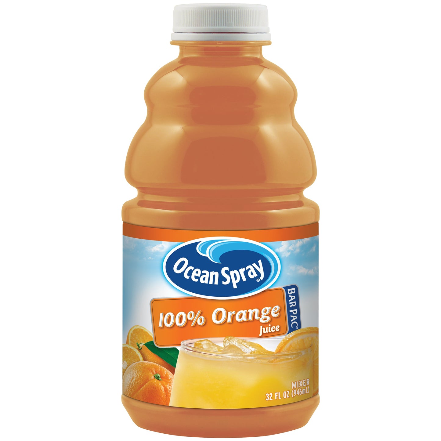 Ocean Spray Orange Juice Bottle Mixer; 32 Fluid Ounces; 12 Per Case