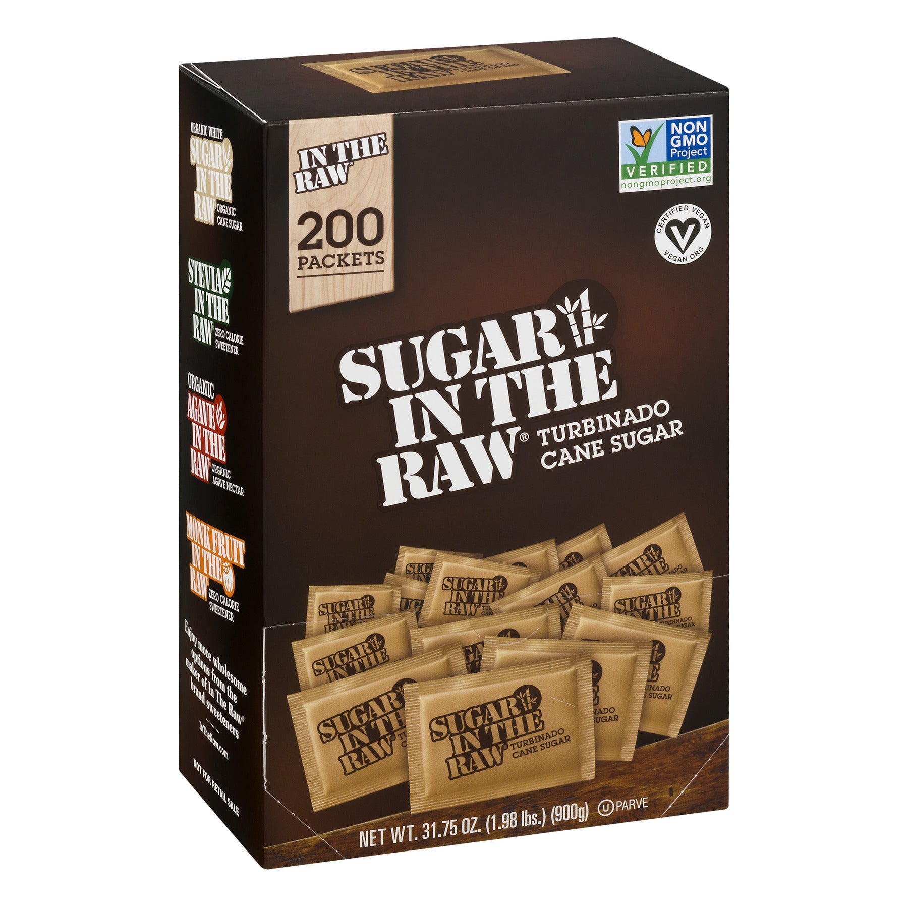 Sugar In The Raw Turbinado Cane Sugar Packets; 200 Count; 2 Per Case - High Mart Wholesale