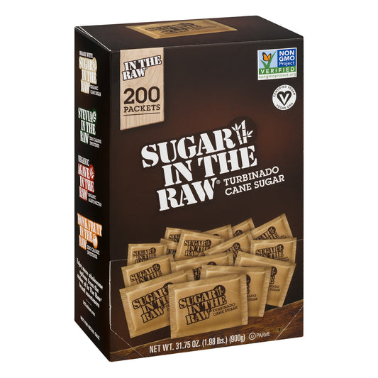 Sugar In The Raw Turbinado Cane Sugar Packets; 200 Count; 2 Per Case - High Mart Wholesale