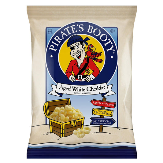 Pirate's Booty Aged White Cheddar Cheese Puffs; 1 Ounces; 24 Per Case