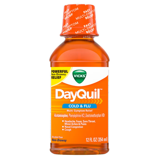 Vicks Dayquil Liquid; 12 Fluid Ounce; 6 Per Box; 2 Per Case