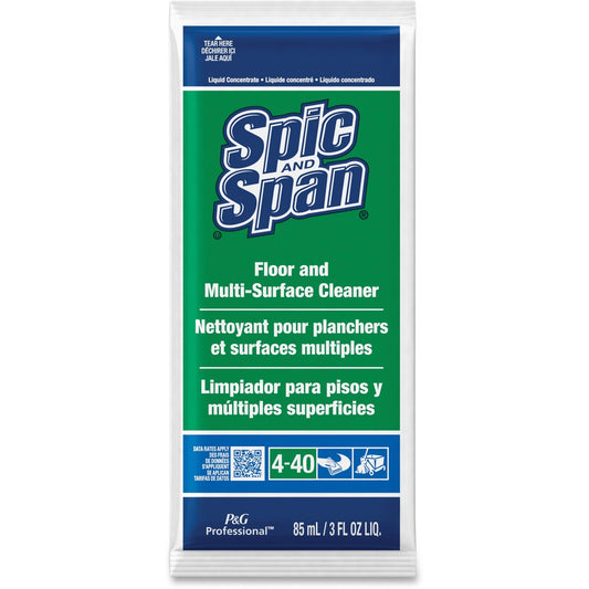 Spic & Span Professional Floor And Multi-Surface Cleaner Concentrate Liquid Packet; 3 Ounce; 45 Per Case