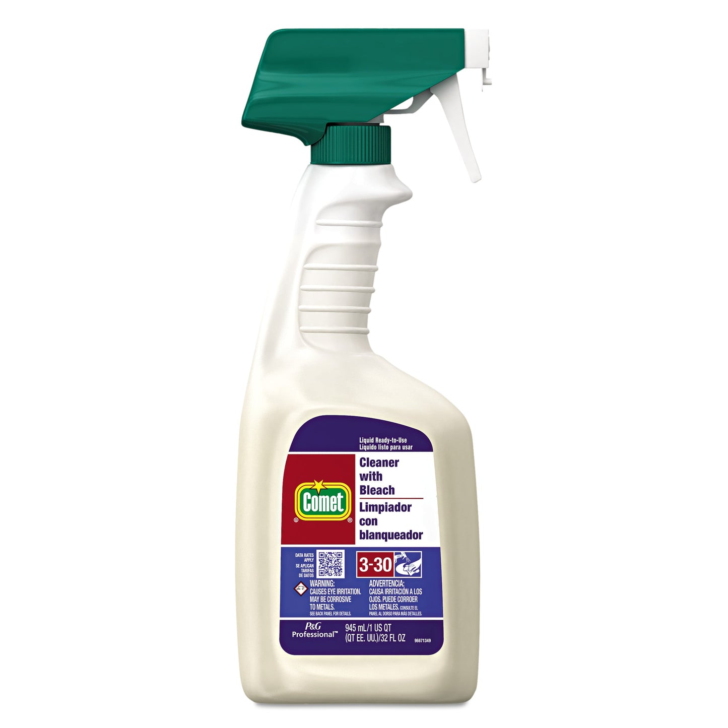 Comet Professional Cleaner With Bleach Liquid Ready To Use Spray Bottle; 32 Ounce; 8 Per Case