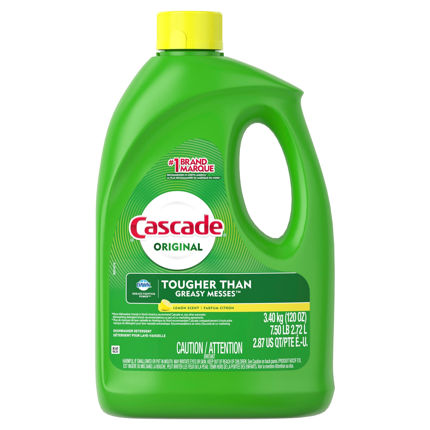 Cascade Detergent Cascade Lemon Gel; 7.5 Pound; 4 Per Case