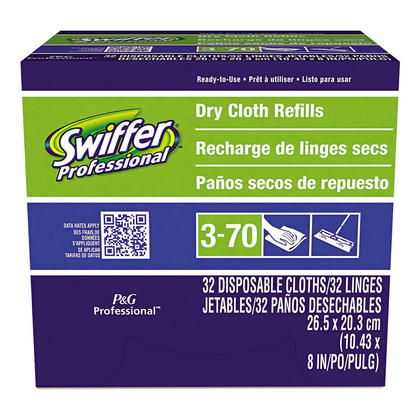Swiffer Professional Disposable Dry Dusting Cloths Regular Ready-To-Use; 32 Count; 6 Per Case