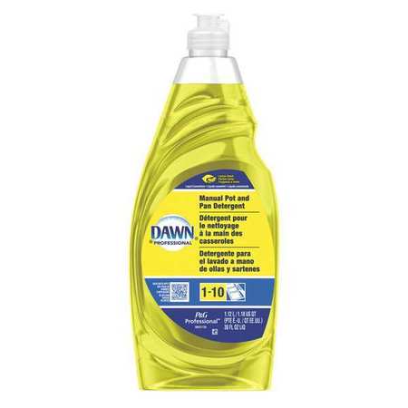Dawn Professional Manual Pot And Pan Detergent Dish Soap Lemon Scent Concentrate; 38 Ounce; 8 Per Case