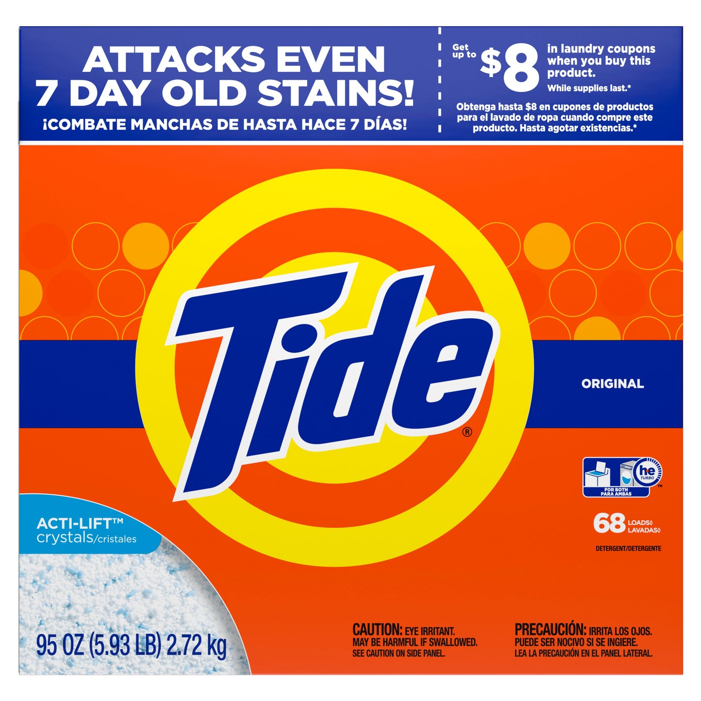 Tide Powder Ultra High Efficiency Original Scent Laundry Detergent; 5.93 Pound; 3 Per Case