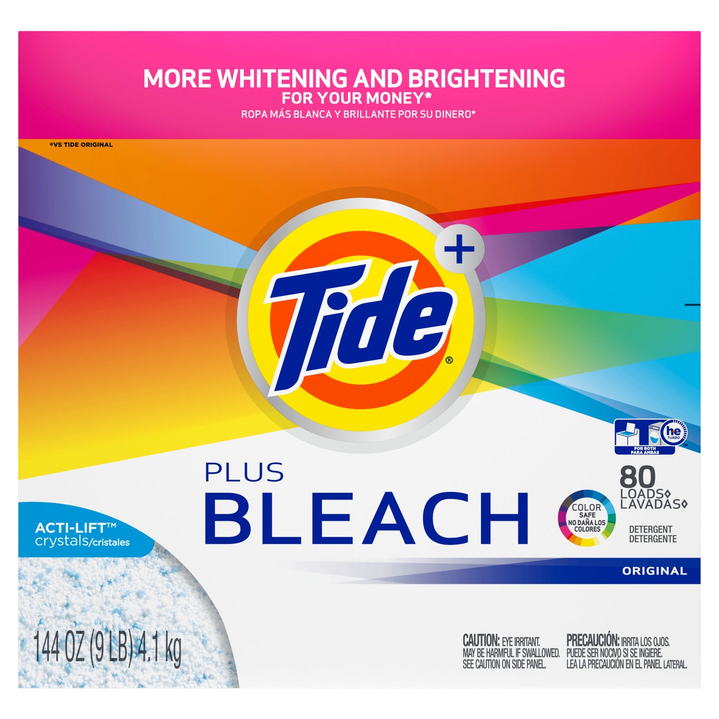 Tide Powder With Bleach Ultra Original Laundry Detergent; 9 Pound; 2 Per Case