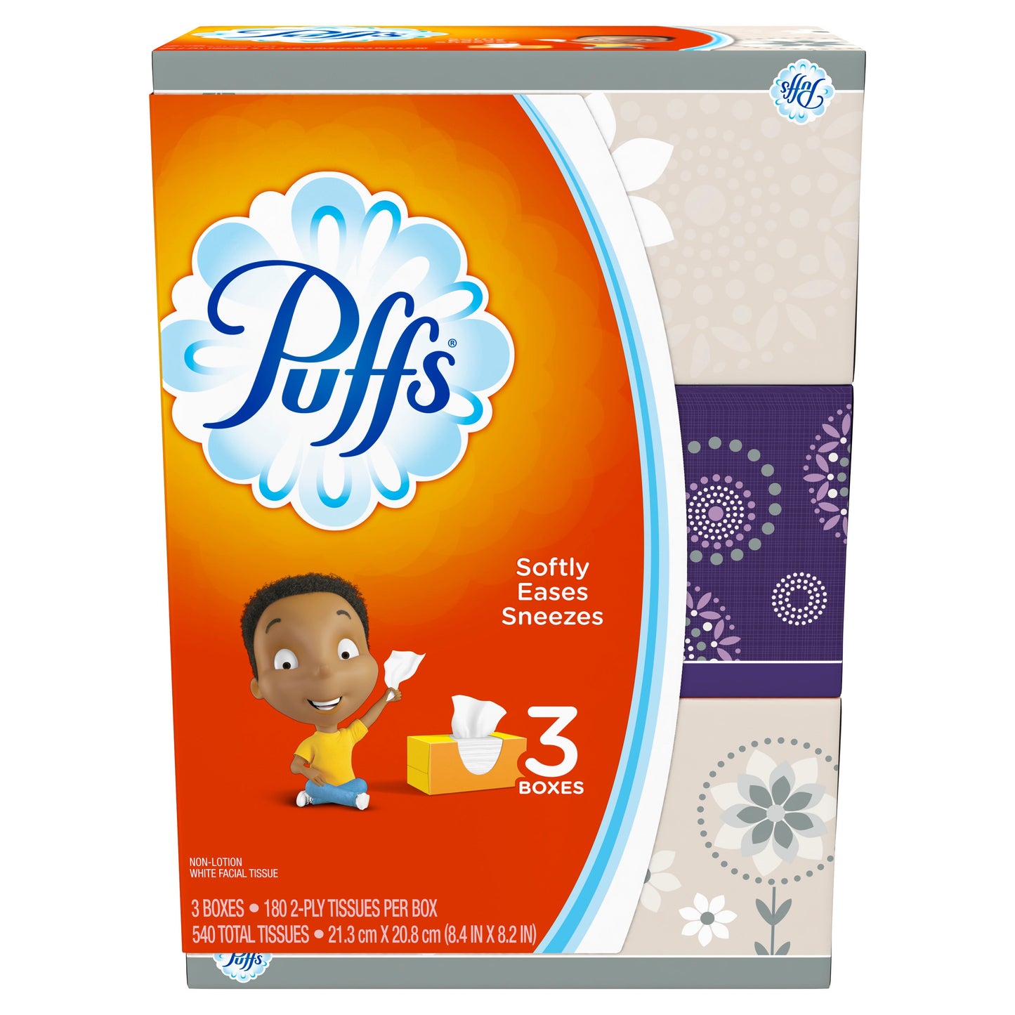 Puffs Basic Facial Tissue; 540 Count; 8 Per Case