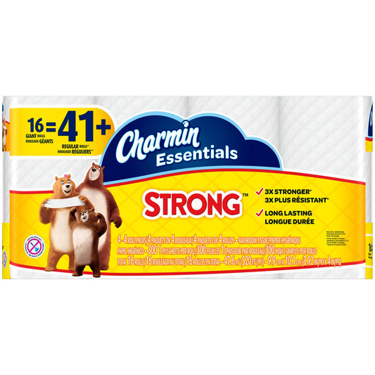 Charmin Toilet Paper Essentials Strong; 16 Count; 1 Per Case