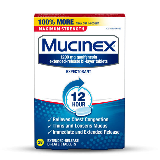 Mucinex Semax Extended Release Tablets; 28 Each; 24 Per Case