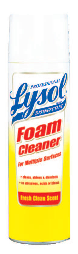 Lysol/Lizol Cleaner Disinfectant Foam Aerosol; 24 Ounces; 12 Per Case