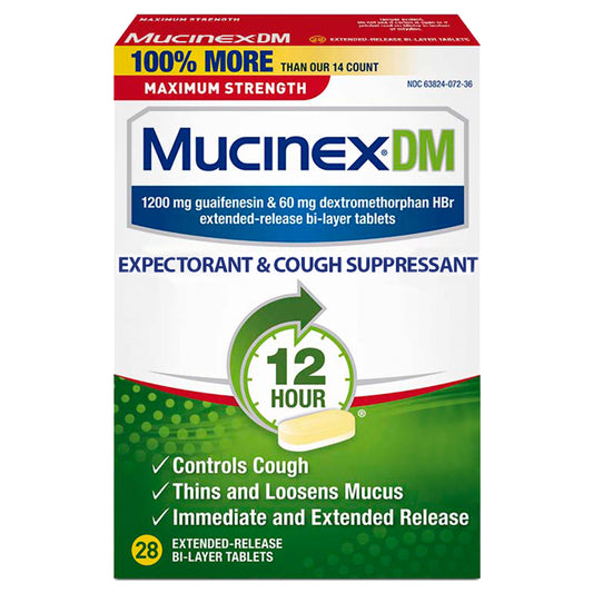 Mucinex Dm Extended Release Tablets Maximum Strength; 28 Each; 24 Per Case - High Mart Wholesale