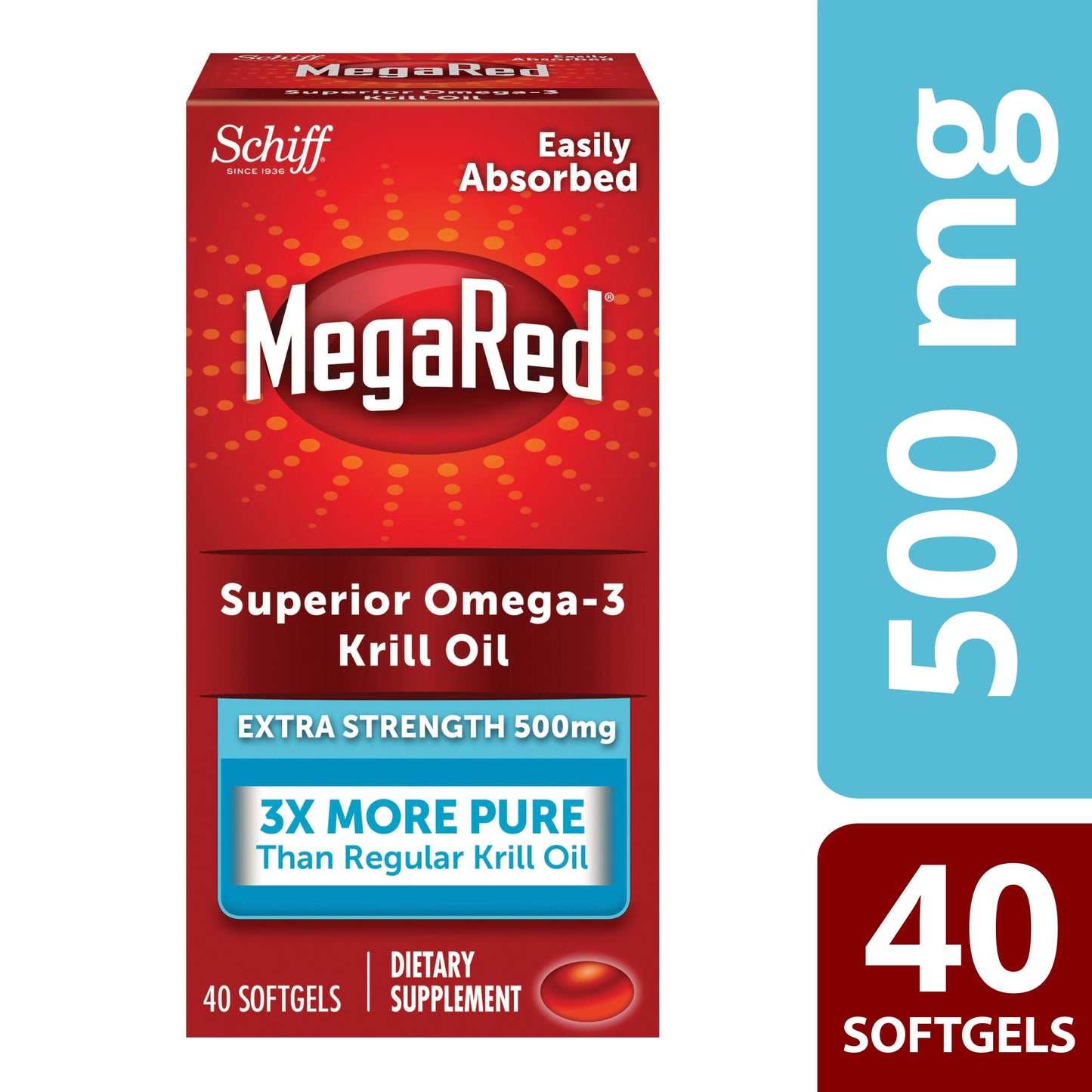 Megared Krill Oil Extra Strength; 40 Each; 1 Per Box; 12 Per Case