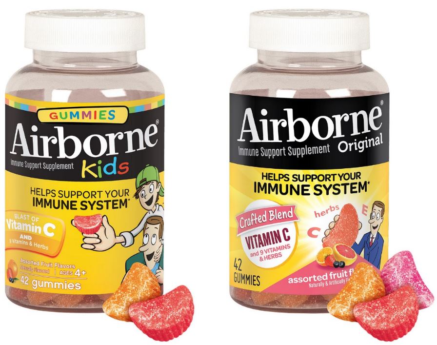 Airborne Gummies Assorted Fruit; 42 Each; 3 Per Box; 4 Per Case - High Mart Wholesale