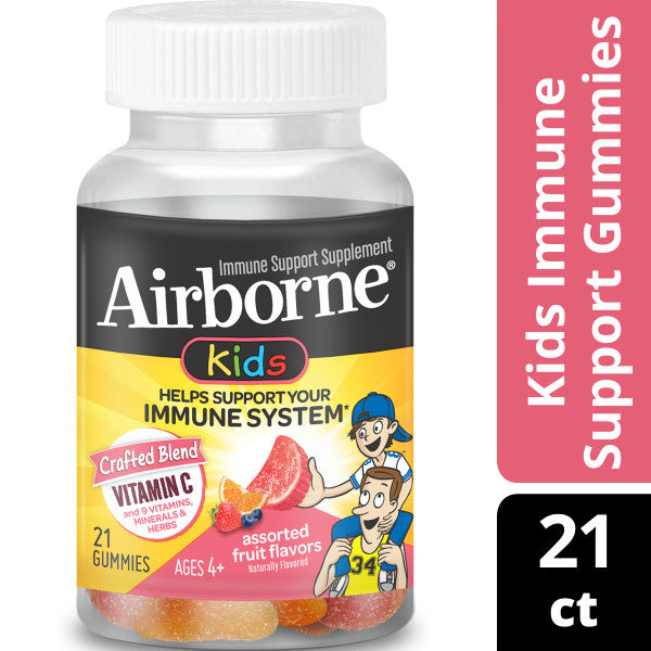 Airborne Gummies Kids; 21 Each; 3 Per Box; 4 Per Case - High Mart Wholesale