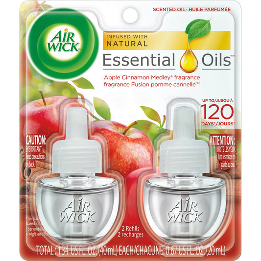 Airwick Scented Oil Apple Cinnamon Medley 2 Pack Refill; 6 Each; 1 Per Box; 6 Per Case - High Mart Wholesale