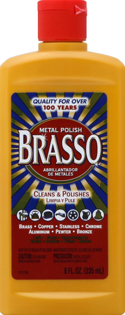 Brasso Braso Metal Polish; 8 Fluid Ounces; 8 Per Case