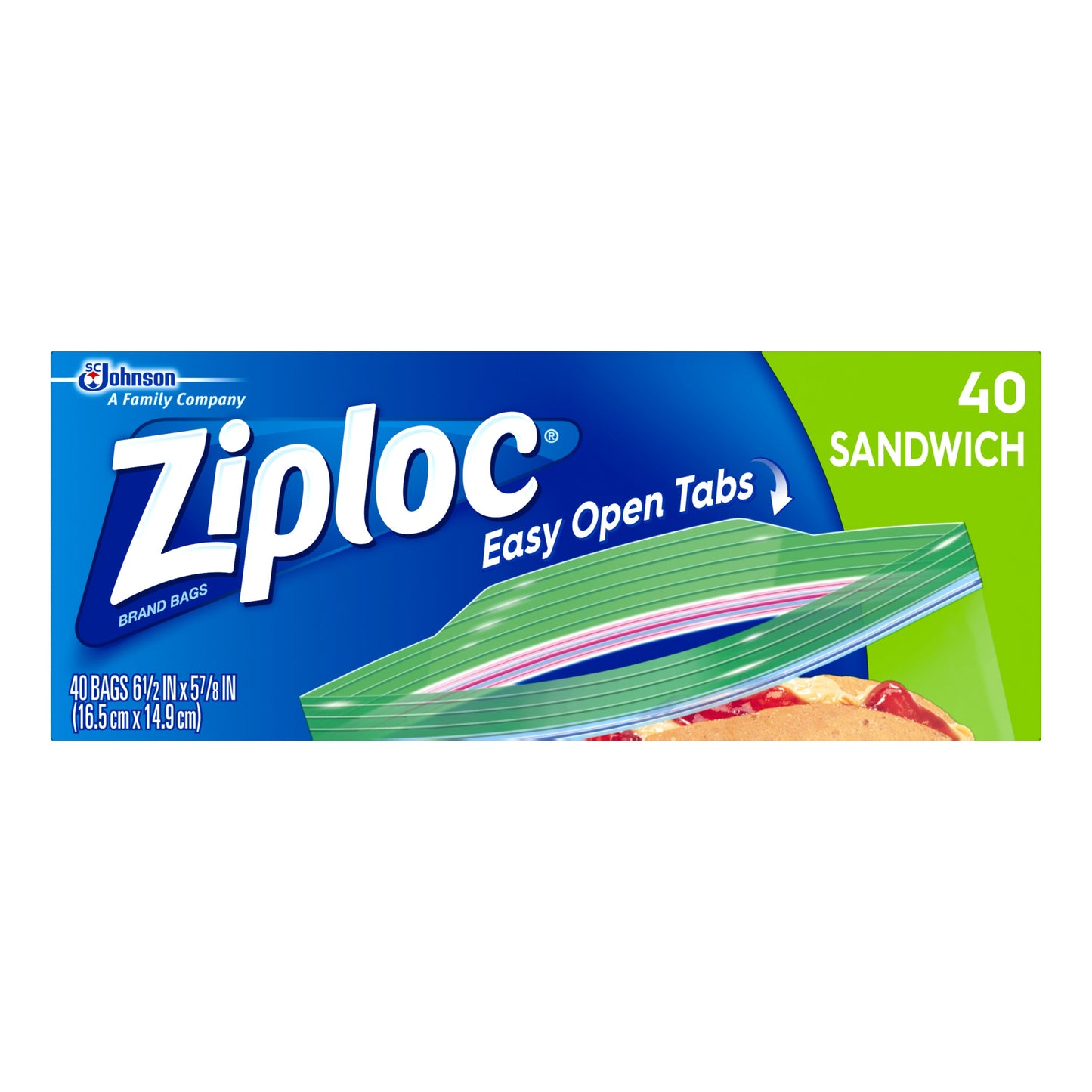 Ziploc Sandwich Bag; 40 Count; 12 Per Case