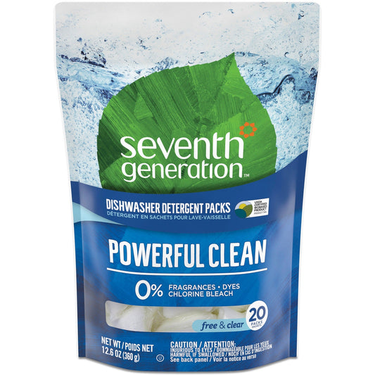 Seventh Generation Automatic Dish Cleaner Free Clear; 20 Count; 12 Per Case - High Mart Wholesale