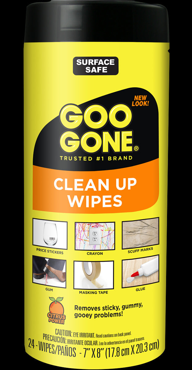 Goo Gone Clean Up Wipes; 24 Count; 4 Per Case - High Mart Wholesale