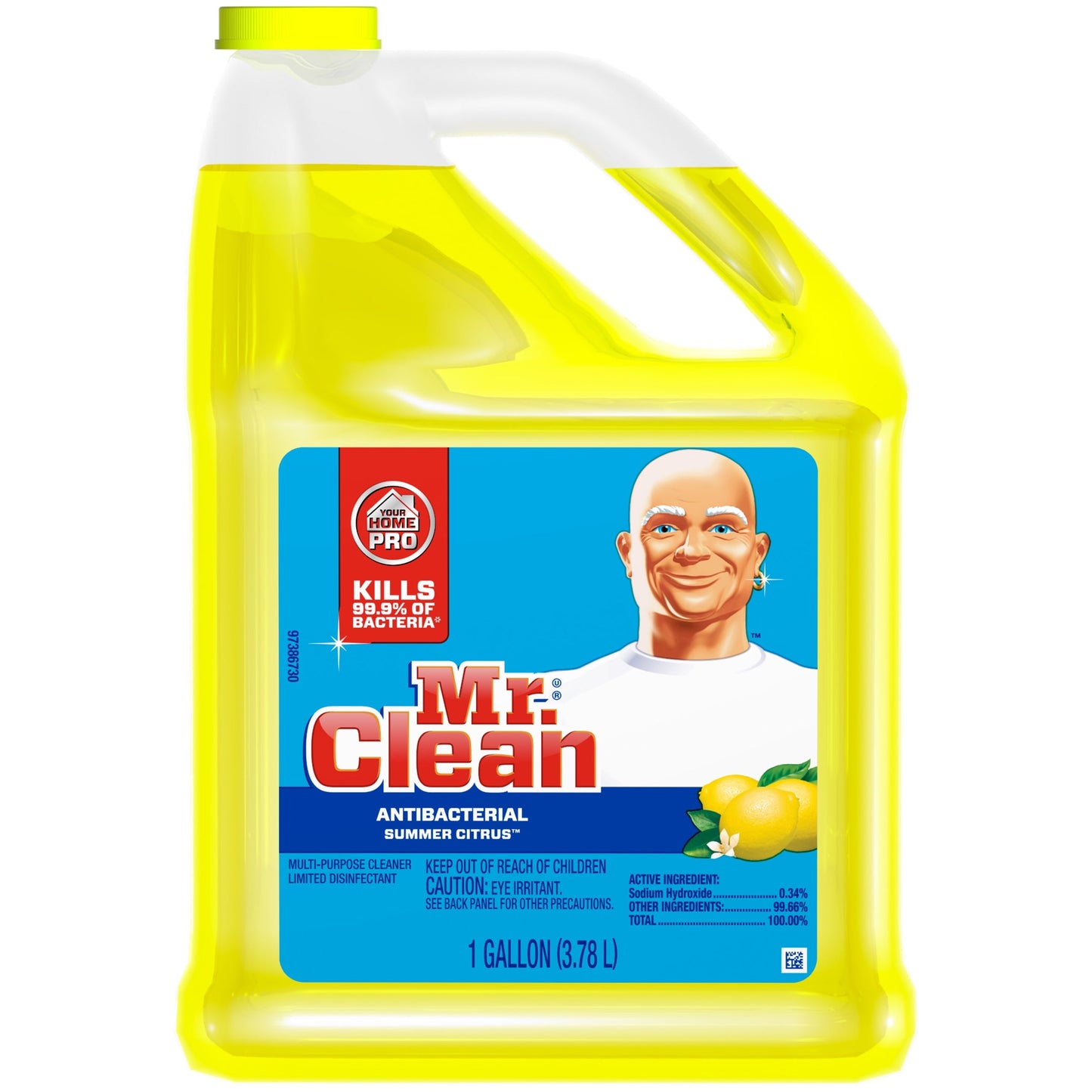 Mr. Clean Antibacterial Surface Cleaner Home Pro Summer Citrus; 1 Gallon; 4 Per Case