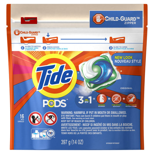 Tide Original Laundry Detergent Liquid Pod; 16 Count; 6 Per Case