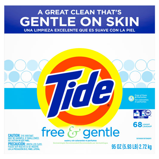 Tide Free & Gentle Laundry Detergent Powder; 5.93 Pounds; 3 Per Case