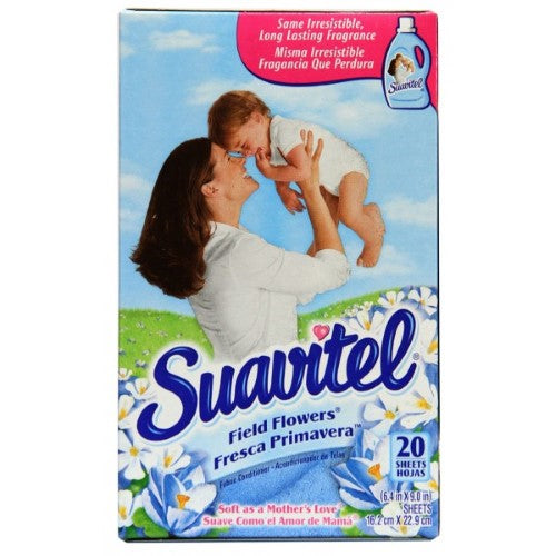 Suavitel Dryer Sheets Field Flower; 20 Each; 15 Per Case