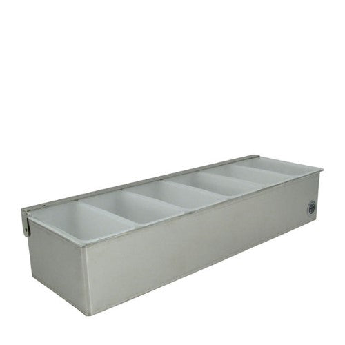 American Metalcraft Condiment Box Stainless Steel 6 Compartment; 1 Each - High Mart Wholesale