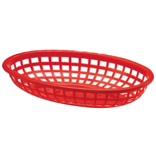 Tablecraft 11.7 Inch Red Oval Jumbo Basket; 36 Each; 1 Per Case - High Mart Wholesale