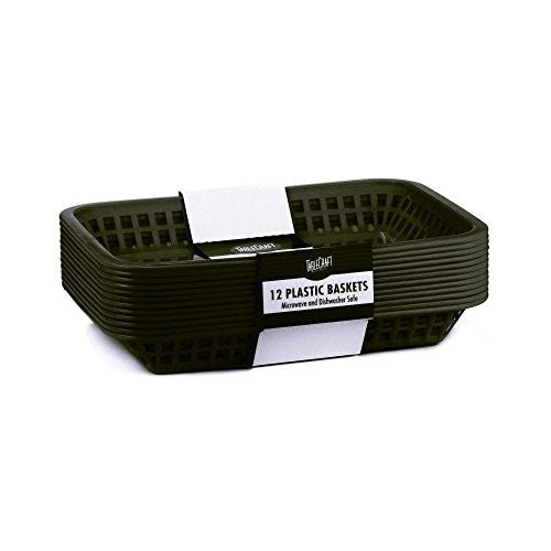 Tablecraft Cash & Carry Basket Grande Black; 12 Count - High Mart Wholesale