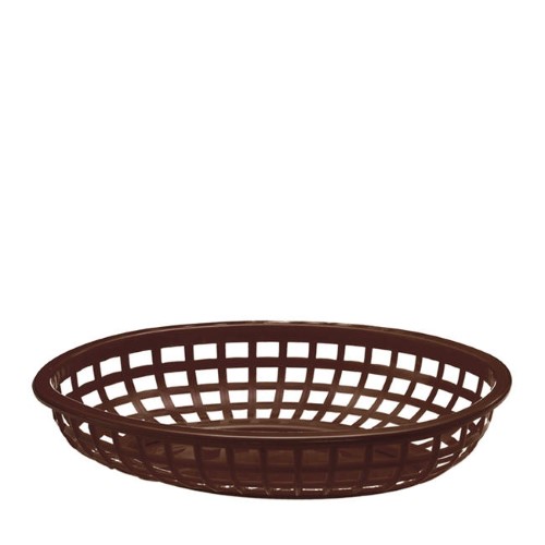 Tablecraft 9.375 Inch X 6 Inch X 1.375Classic Oval Brown Basket; 36 Each; 1 Per Case - High Mart Wholesale