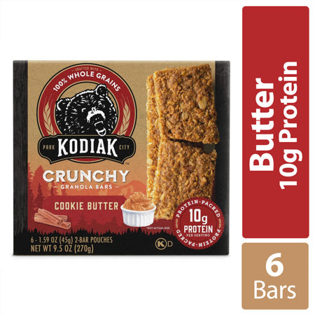 Kodiak Cakes Cookie Butter Crunchy Granola Bars; 9.5 Ounces; 12 Per Case - High Mart Wholesale