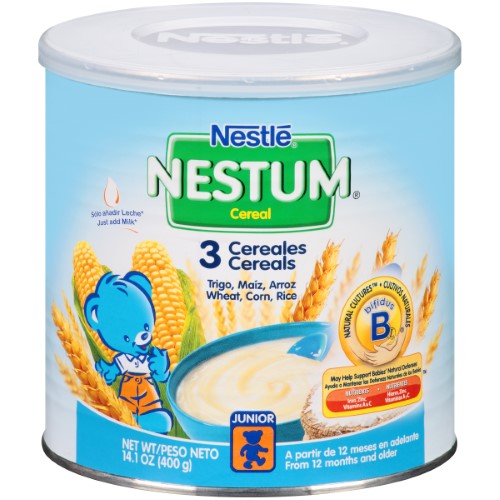 Nestum Probiotics Natural Powder Cereal Toddler Food Can With Probiotics; 14.1 Ounce; 6 Per Case