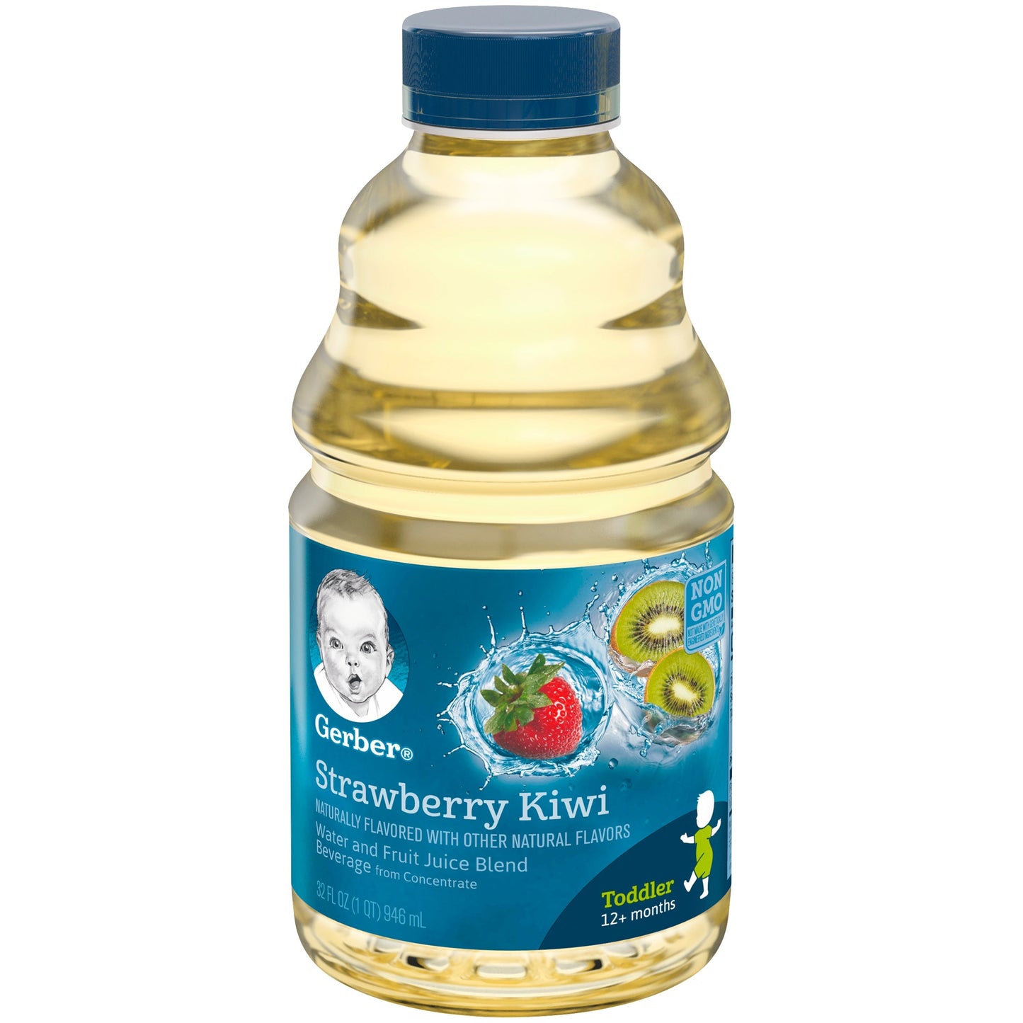 Gerber Non-Gmo Strawberry Kiwi Juice Toddler Bottle; 32 Fluid Ounce; 6 Per Case