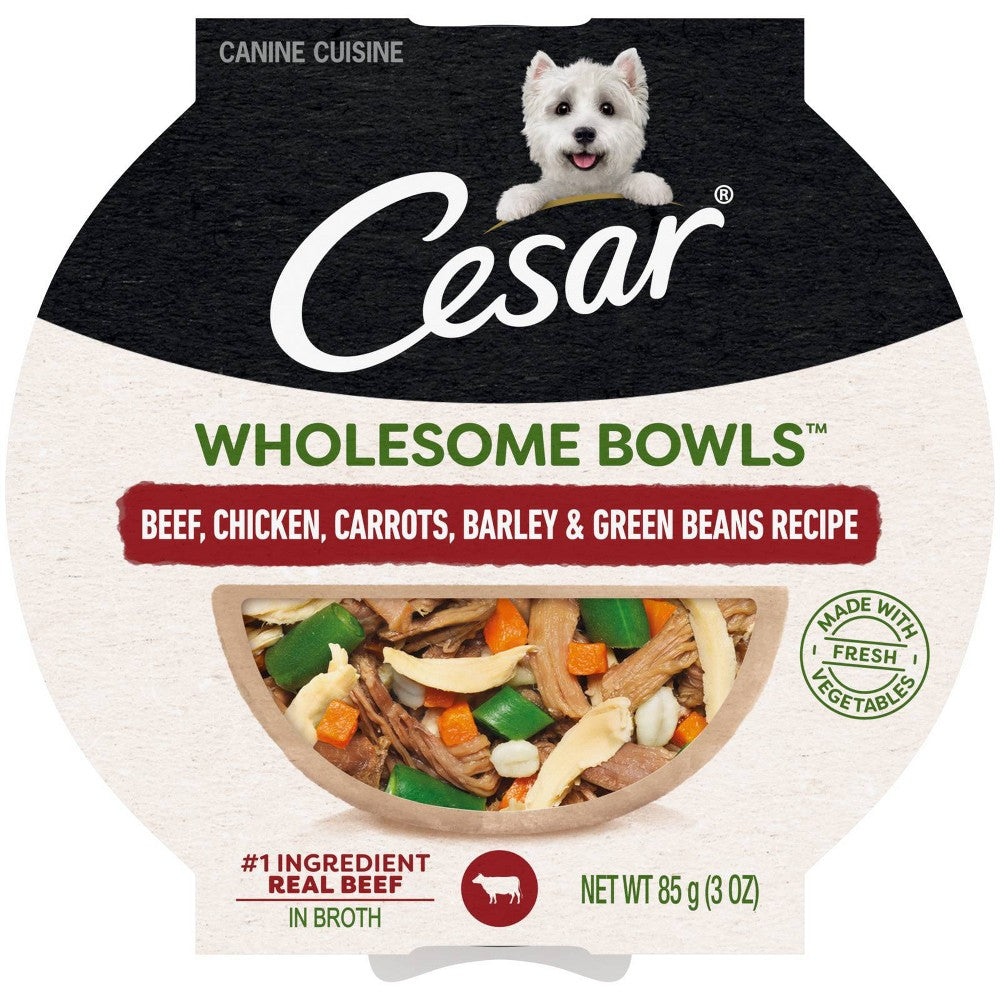 Cesar Wbl Beef Cake Gb Cream Ba; 3 Ounce; 10 Per Case