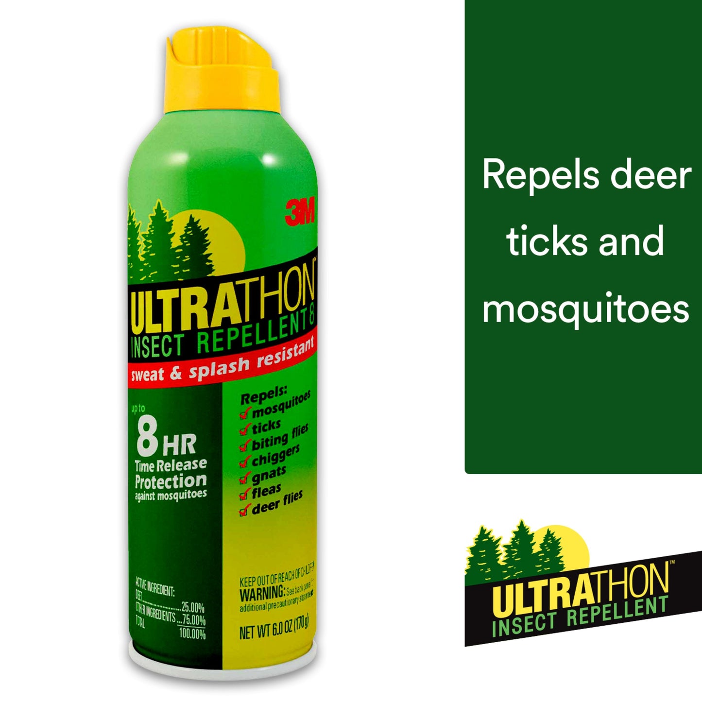 3M Ultrathon Insect Repellant Aerosol Sport; 1 Count; 6 Per Case - High Mart Wholesale