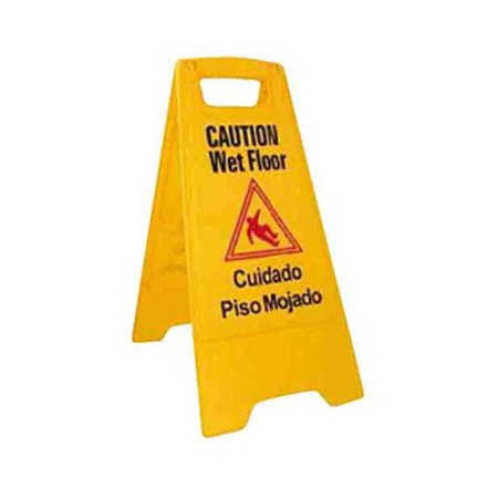 Winco Sign Wet Floor Caution Yellow 25X12; 12 Each; 1 Per Case - High Mart Wholesale