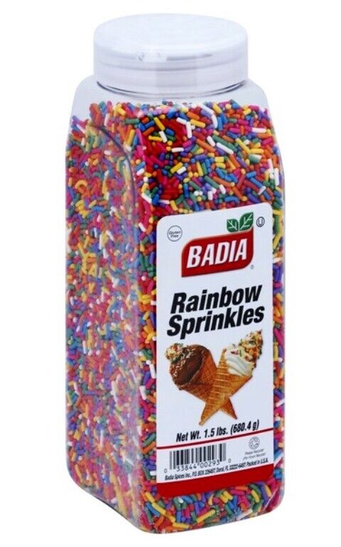 Badia Rainbow Colored Sprinkles; 1.5 Pounds; 6 Per Case