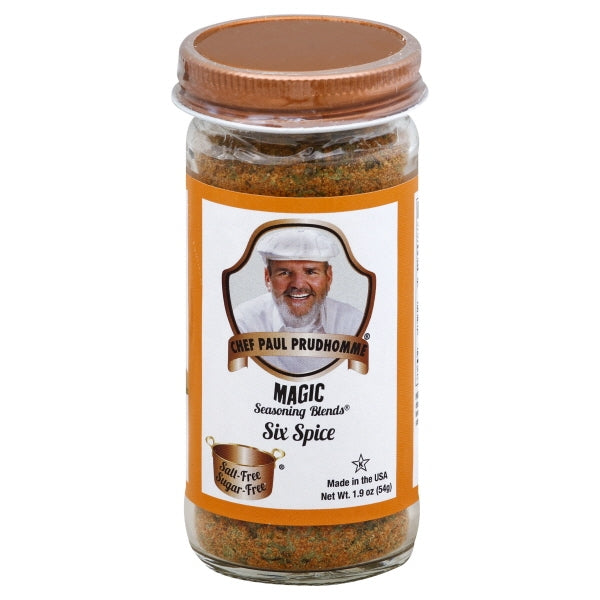 Magic Seasoning Seasoning Six Spice No Salt No; 1.9 Ounces; 6 Per Box; 2 Per Case - High Mart Wholesale