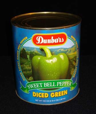 Dunbar Pepper Diced Green Regular Pack; 1 Each; 6 Per Case