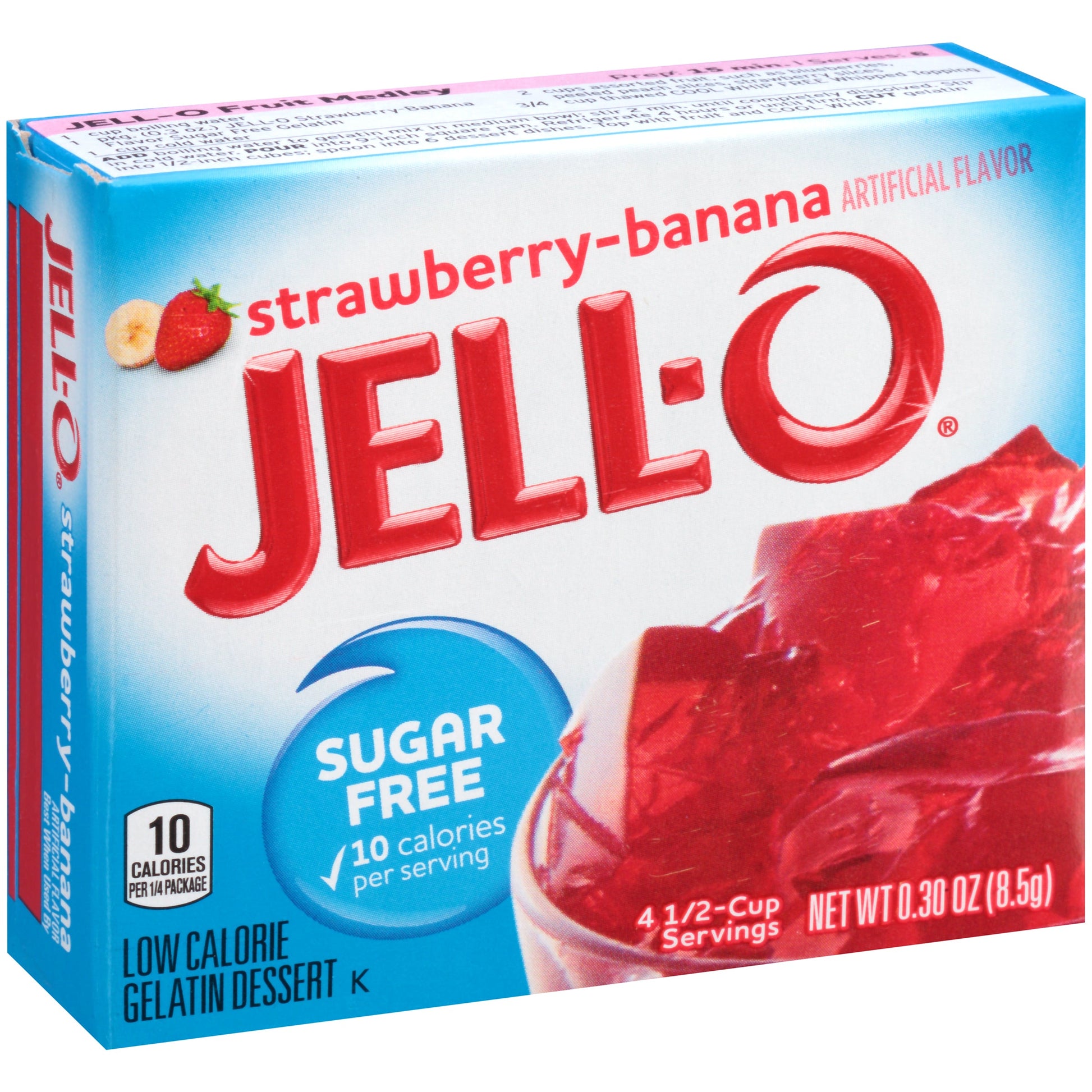 Jell-O Gelatin Jello Strawberry Banana Sugar Free; 0.3 Ounces; 24 Per Case - High Mart Wholesale