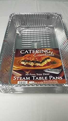 Handi-Foil Catering Essentials Full Size Deep Steam Table Pan; 10 Piece; 6 Per Case - High Mart Wholesale