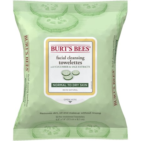 Burt's Bees Facial Cleansing Cloths Cucumber & Sage; 30 Count; 3 Per Box; 4 Per Case