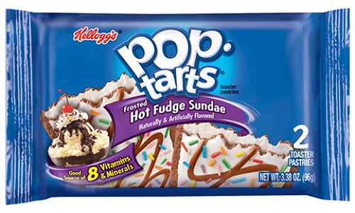 Kellogg's Pop-Tarts Frosted Open & Fold Display Hot Fudge Sunday Pastry; 3.3 Ounces; 6 Per Box; 12 Per Case