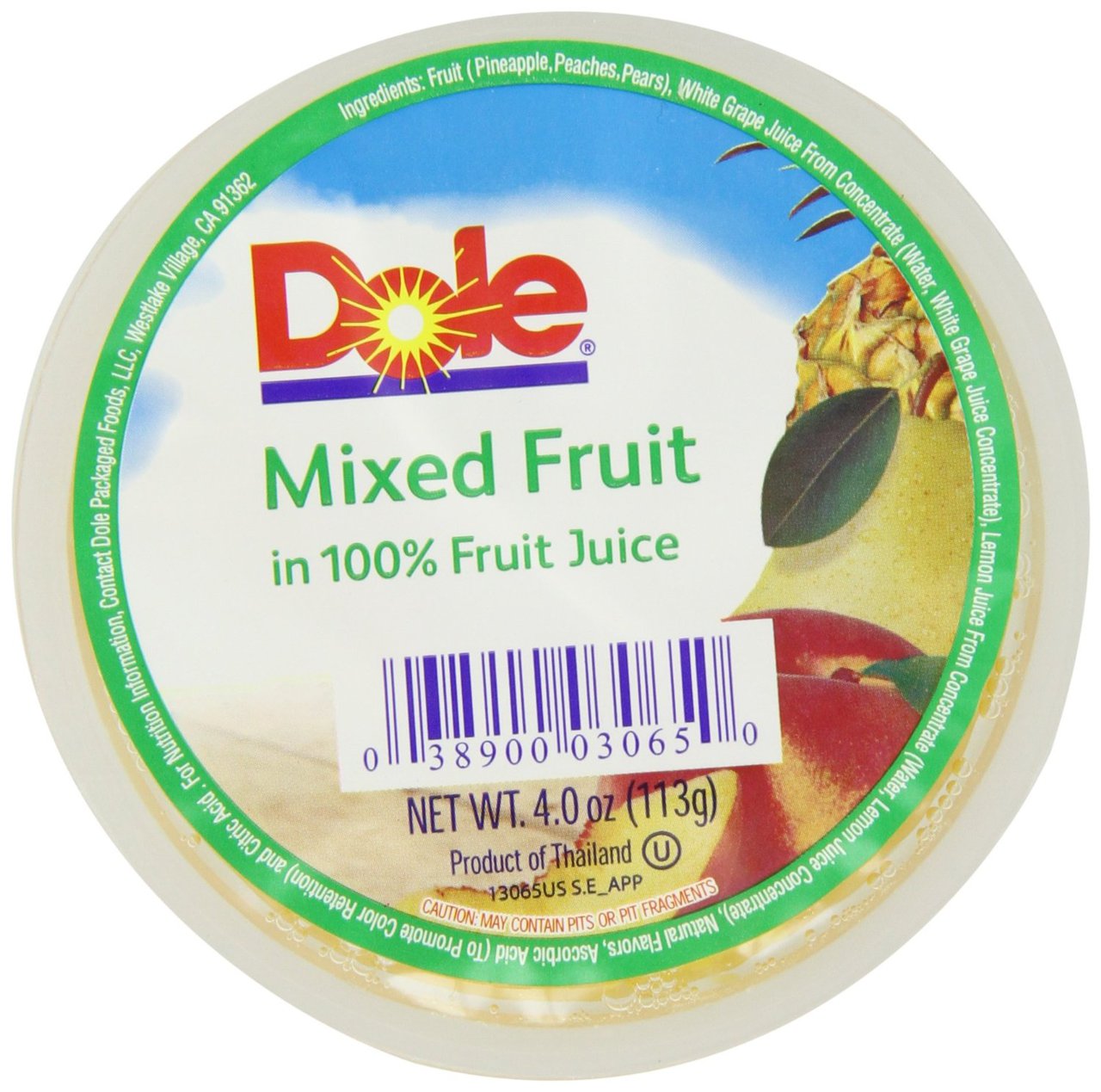 Dole In Juice Mixed Fruit; 4 Ounce; 36 Per Case